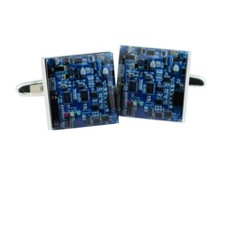 Motherboard Cufflinks - Gift Boxed - Geek PC Support CPU Memory Chip Cuff Links