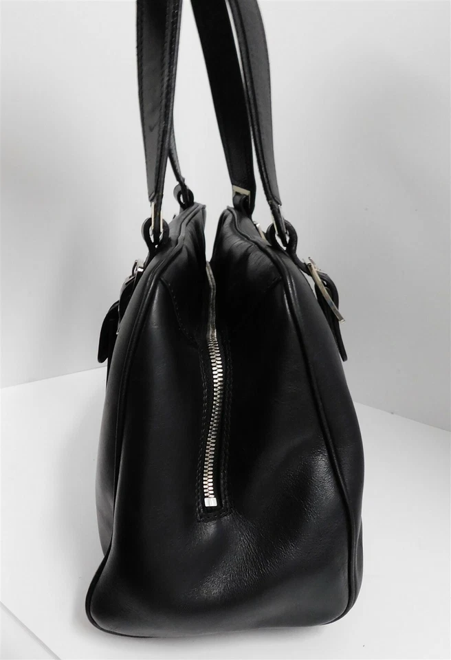 Lambertson Truex Black Leather Large Satchel Bag - Image 2 of 4