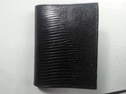 FREE SHIPPING GENUINE LIZARD SKIN Leather Wallet MEN'S BIFOLD WALLET Black