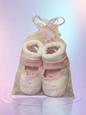 Baby Set Erstaustattung Babygeschenk Geschenkset Taufe Geburt rosa Socken Schuhe