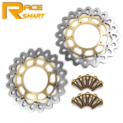 Front Brake Disc Rotors + Mounting Bolts For Yamaha Vmax 1700 VMX1700 2009-2016