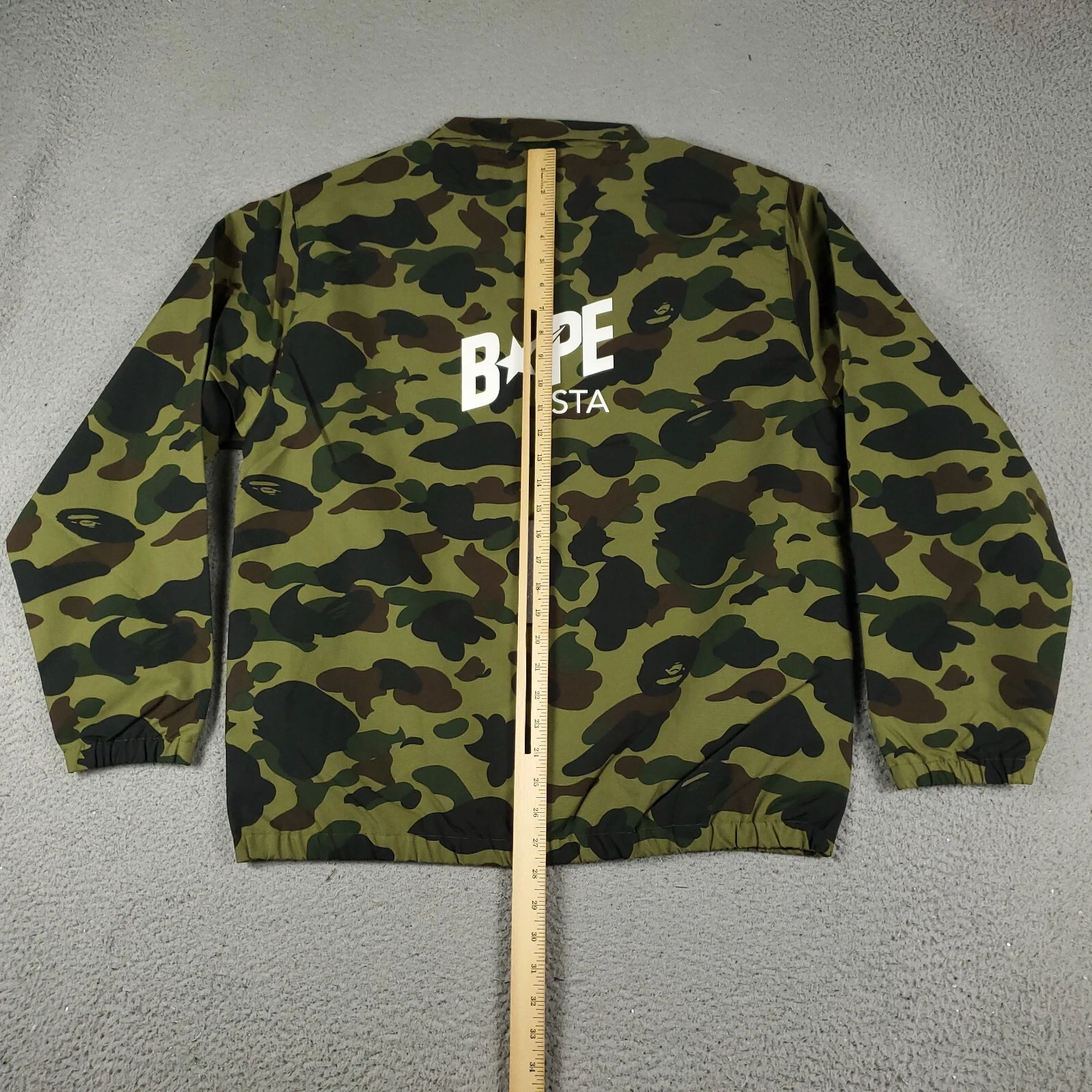 A BATHING APE (BAPE) Giacca a vento BAPE uomo taglia grande verde mimetica full zip A Bathing Ape