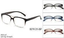 Bifocal Reading Glasses Readers Classic Retro Transparent Spring Hinged Unisex