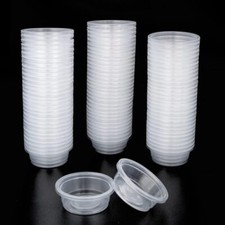 100 Plastic Feeding Cups For Small Animals Reptiles Bowls Terrarium Dishes