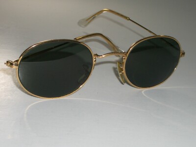 BAUSCH & LOMB RAY BAN W0976 ORAW G15 GOLD ELECTROPLATED OVAL