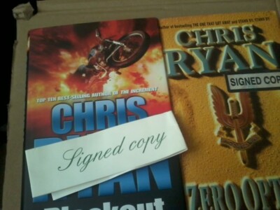 Chris Ryan +SIGNIERT+ 'ZERO OPTION' & 'BLACKOUT',Hbk,1997 & 2005,CENTURY,SAS