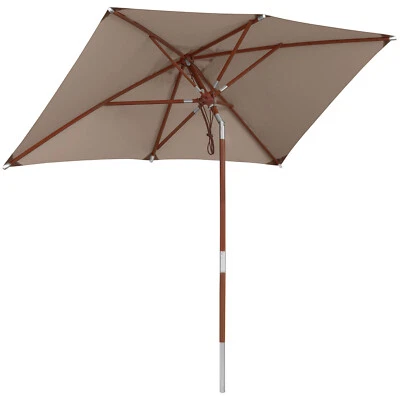 anndora knickbarer Sonnenschirm Balkonschirm 2,5 x 1,5 m Dark Natural B-Ware