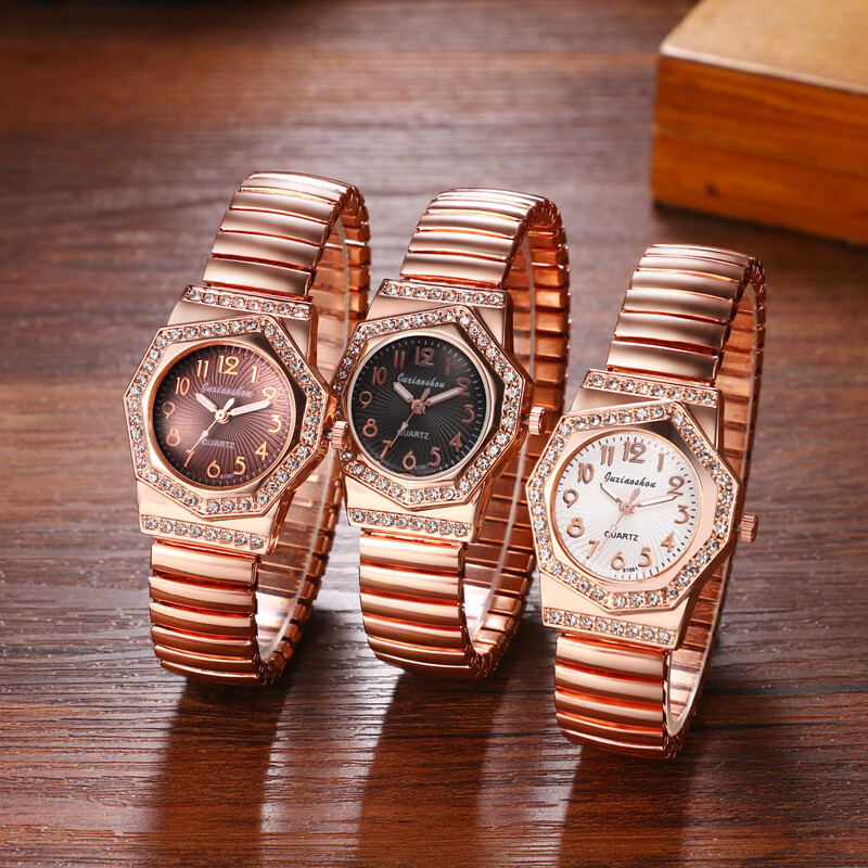 QUARTZ Ladies Rose Gold Tone Metal Band Analog Watch Scarlette Three-Hand Day-Date Rose Gold-Tone Stainless Steel  main image 4