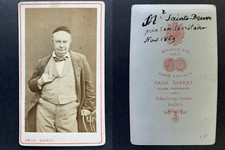 Robert, Paris, Sainte Beuve, Envoi, par son secrétaire Vintage cdv albumen print