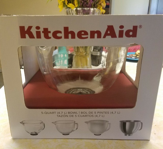 KitchenAid K5GB 5 Quart TiltHead Glass Bowl Clear for sale online eBay