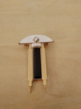 E.Koller Handmade Mother of Pearl/Black Convertible ArtDeco Style Pendant/Brooch