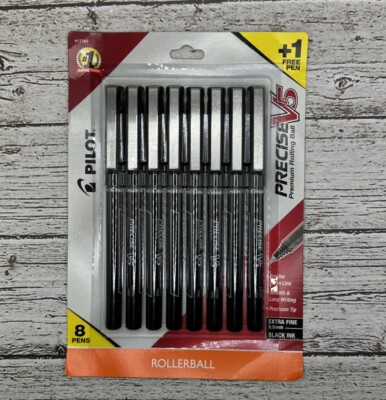 Pilot Precise V5 Premium Rolling Ball Pen Set Extra-Fine Point 0.5 mm 2 Pk Of 8