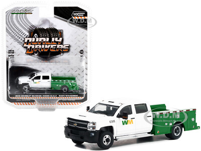 2018 CHEVROLET SILVERADO 3500HD DUALLY WASTE MANAGEMENT 1/64 GREENLIGHT 46100 C