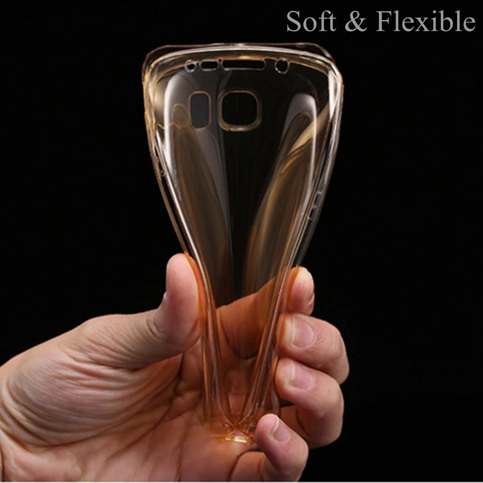 Funda protectora transparente de silicona 360° a prueba de golpes para teléfono Samsung Galaxy Foto 4 de 4