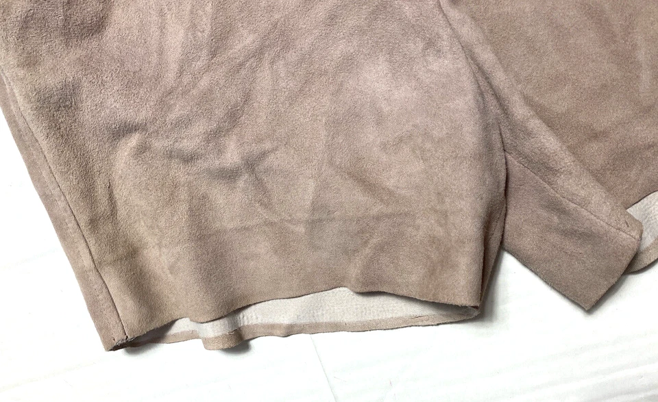 Pantalones Cortos Elizabeth and James Cuero Cabra Rosa Malva Cinturón Talla 0 Dañados Foto 3 de 4