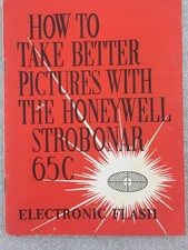 Vintage Honeywell Strobonar 65C Electronic Flash instructions manual 35 pgs.