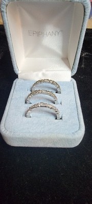 Epiphany Sterling Silver CZ Eternity Stack Ring Set Size 7 7.19g