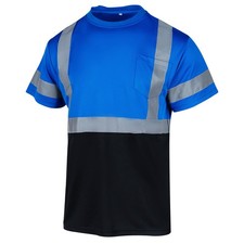 Hi Vis Reflective Safety Shirts for Men ANSI Class 1 High Visibility Construc...
