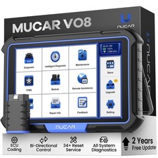 MUCAR VO8 E.CU Coding 34 Service Bidirectional Auto Diagnostic Scanner LIFE FREE