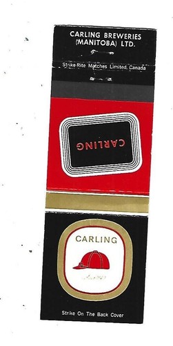 Carling Breweries  Matchcover   Manitoba