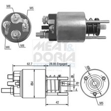 MEAT & DORIA Magnétoswitch Démarreur Pour BMW 5E E28 524Td 524D E39 525Tds 525Td