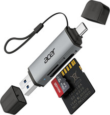 Acer SD Card Reader USB C, Dual Slots USB Type C to Micro SD Card Adapter M...