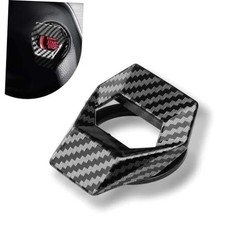 Push Start Button Cover, Zinc Alloy Car Engine Start Stop Button Carbon Fiber