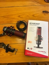 HyperX QuadCast USB Condenser Microphone   Red/Black With Arm