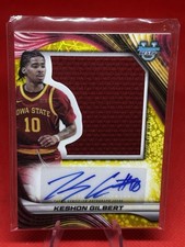 KESHON GILBERT 2024-25 BOWMAN U BEST JUMBO PATCH YELLOW LAZER AUTO /75 ISU Card