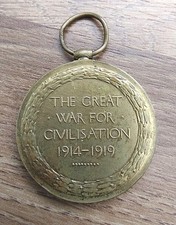 WW1 Victory Medal  D-10526 Pte. W. Farrar 2-D.GDS