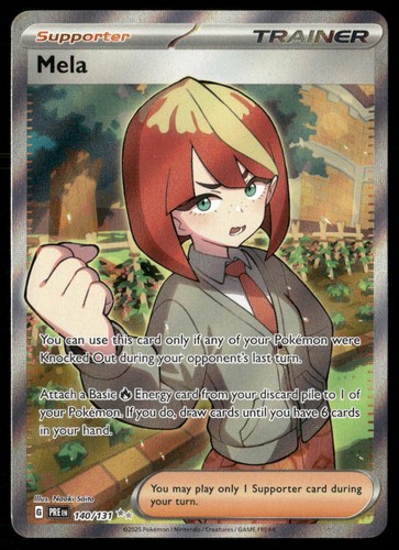 MELA 140/131 HOLO ULTRA RARE PRISMATIC EVOLUTIONS POKEMON NM