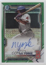 2021 Bowman Chrome Mega Box Mojo Green Refractor 71/99 Nick Yorke Auto 4k8