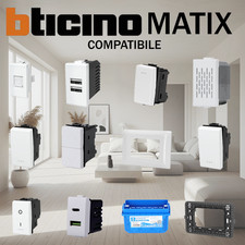 SERIE COMPATIBILE BTicino Matix INTERRUTTORI PRESE SCHUKO INVERTITORE DEVIATORE