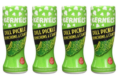 Kernels Dill Pickle Popcorn Seasoning, 110g (4 Pack) (Imported from Canada)