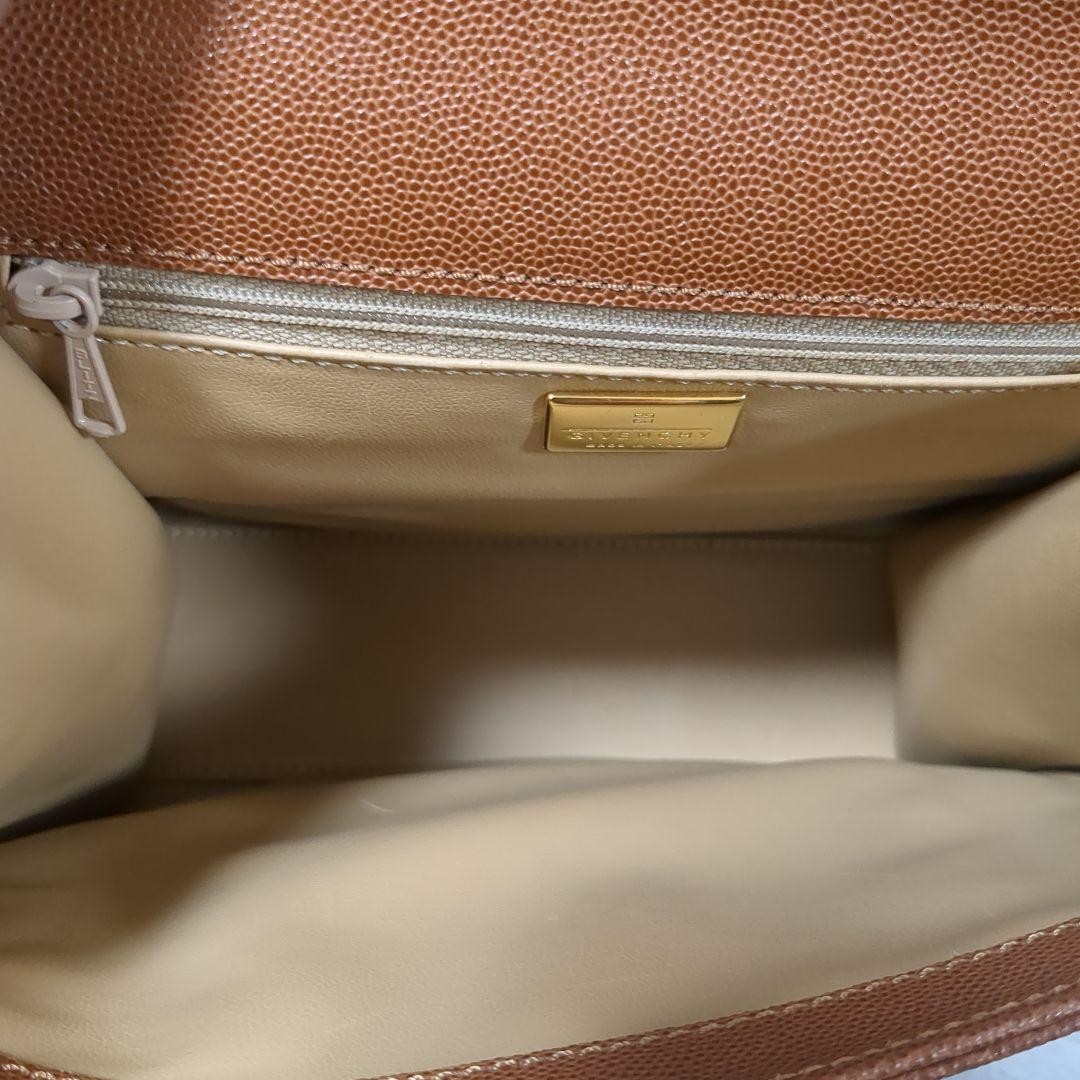 Givenchy Top Handle Handbag 4G Gold Hardware Women Brown Leather Used From Japan thumbnail 18