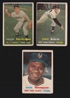 3 GIANTS LOT 1957 TOPPS #109 123 237 HANK THOMPSON STEVE RIDZIK FOSTER CASTLEMAN