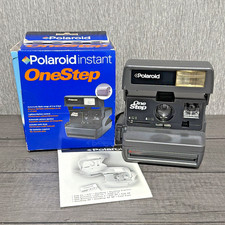 VTG Original Polaroid OneStep 600 Instant Film Camera w/ Flash  Strap