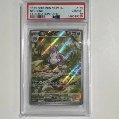 The Pokémon Company Nidoking 174/165 SV 151 Illustration Rare Holo PSA 10