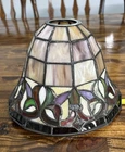 Vintage Tiffany Style Stained Glass Shade 8 7/5” Bell Shaped
