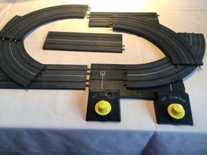 Tjet to Aurora AFX Adapter Track, Aurora cobblestone +  Atlas/Aurora/AFX track