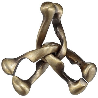 Bartl 111740 Trinity Huzzle Brain Teaser, Gold