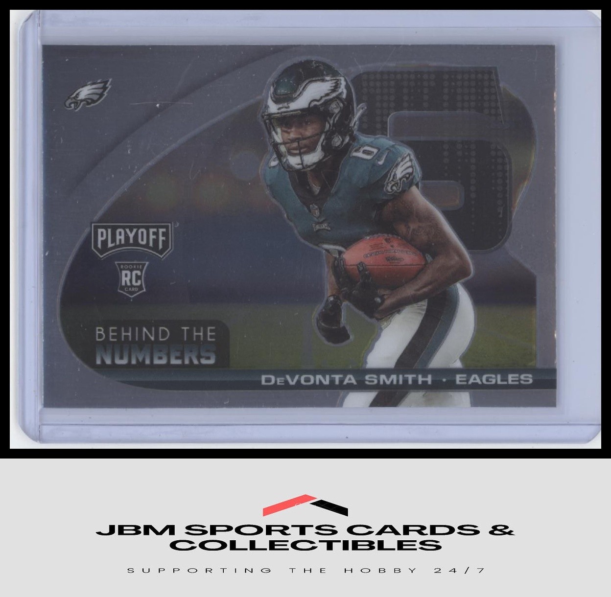 2021 Panini Playoff #BTN-DSM DeVonta Smith Behind the Numbers RC