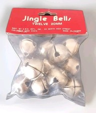NEW 20mm Gold Jingle Bells VINTAGE Made in Taiwan Pack of 12 NOS
