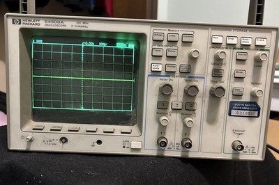HP Hewlett-Packard 54600A 2-Channel Oscilloscope, works! No probes