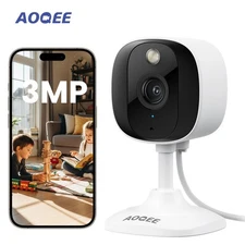 AOQEE 3MP Outdoor Security Camera Indoor for House/Pet/baby Wired Ai Detection