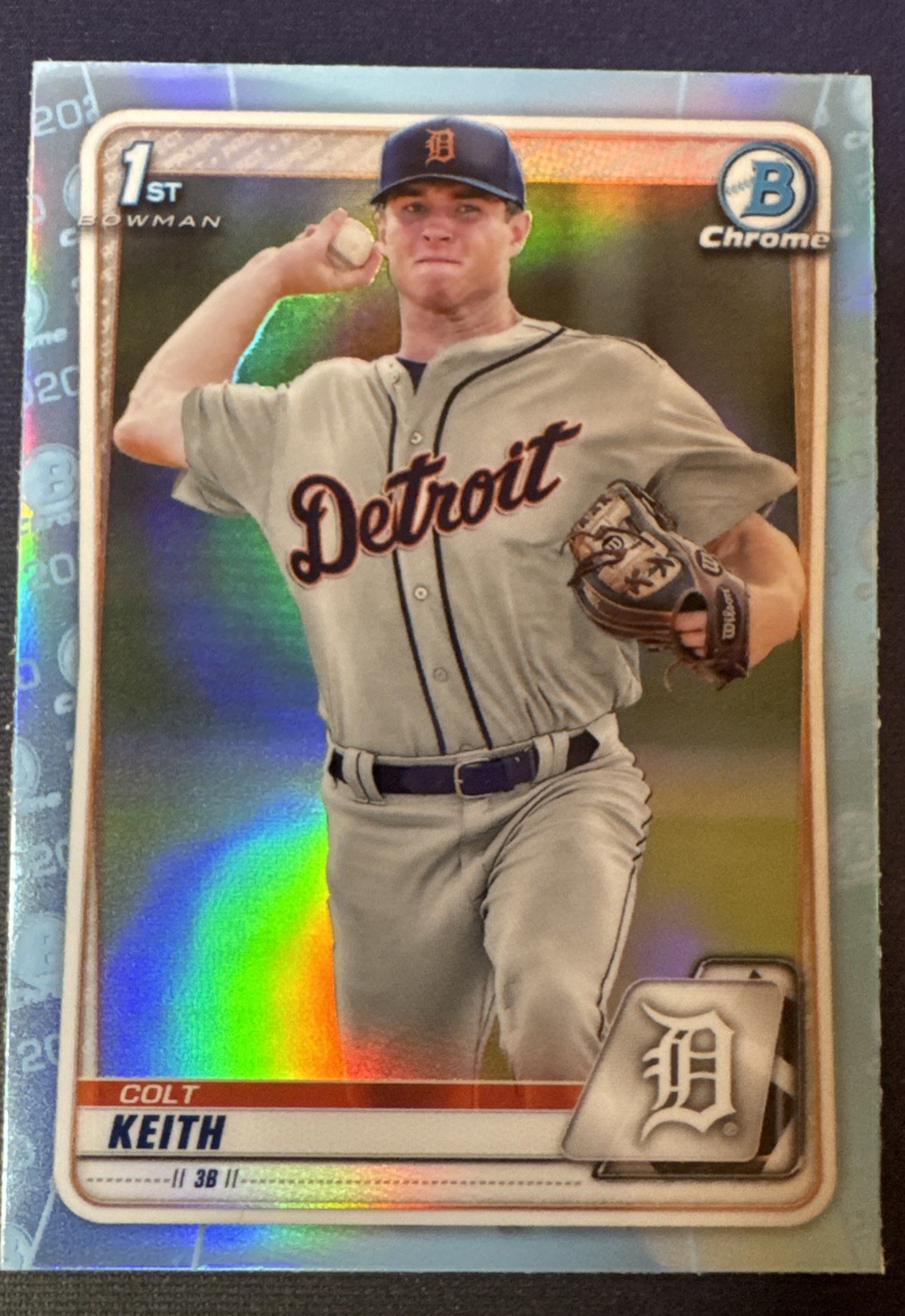 2020 Bowman Draft - Chrome 1st Colt Keith #BD-54 Sky Blue Refractor- Tigers
