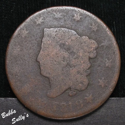 Photo of a 1819-P Large Cent from an eBay listing that sold on Jul 18, 2026