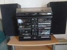 Sanyo Musikanlage mit Plattenspieler und 2 Boxen