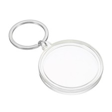 Plastic Coin Holder Keychain, Coin Case with Key Ring for Coins, Silver