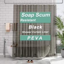 AmazerBath Transparent Black Shower 72"W x 72"L Pack of 1 , Clear Midnight
